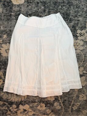 St. John's Bay White A-Line Textured Skirt